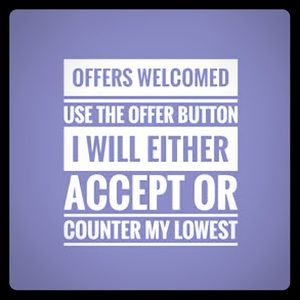 make an offer on any item on my Poshmark!